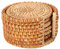 Lot de 6 sous-Verres pour Boissons, Faits à la Main en Rotin Naturel, sous-Verres Super Absorbants et Résistants à la Chaleur, Dessous de Plat Rond Unique Tissé en Paille pour Tasse de Thé, Excellent