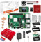 RasTech Raspberry Pi 4 8GB Starter kit con scheda Micro SD da 32 GB, alimentatore con ONOFF, custodia, ventola di raffreddamento, cavo HDMI, lettore di schede, dissipatore di calore in rame,