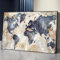 Instarry 5D Diamant Painting Bilder Full Groß Weltkarte Wandbilder Wohnzimmer 60x40 cm