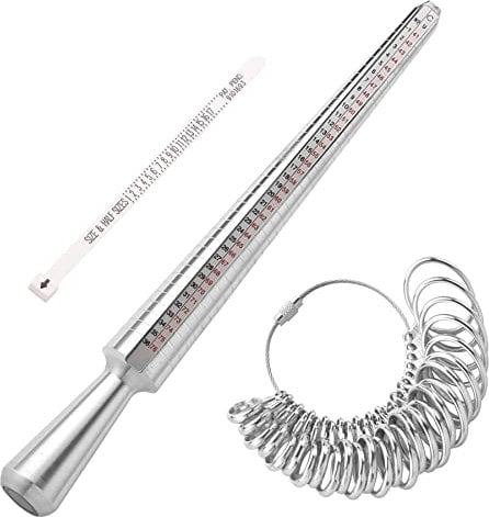Ringgrößen-Messwerkzeug-Set, Kunststoff für Messgerät, Fingermessung, Größen-Dorn, Ringgrößen-Werkzeuge für Schmuckgrößenmessung