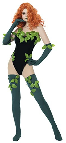 Willyacos Costume da cattivo velenoso, costume da edera da donna, lingerie sexy, body zentai, per adulti (verde, XXXL)