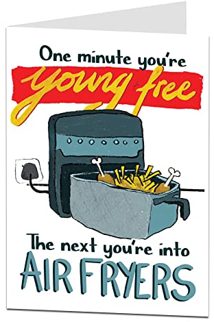 LimaLima Funny Birthday Card For Men & Women. Humour Air Fryer Design Perfect For Him Her Mum Husband