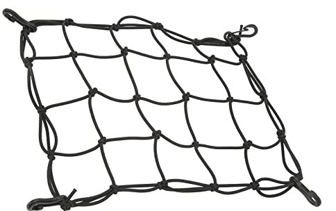 Shanrya Kayak Deck Cargo Net, Nylon Boat Console Cargo Net Black Stretchable for Canoe