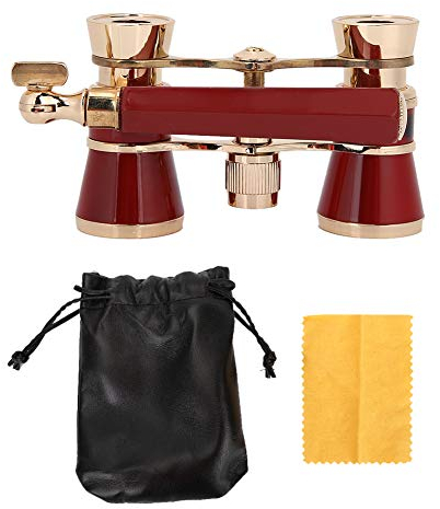 Opera-Fernglas-Teleskop, 3 X 25 Opernglas-Fernglas-Teleskop, Tragbares Teleskop, für Kinder, Frauen, Mädchen, Kinder (Rot)