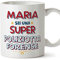 MUGFFINS Tazas Personalizadas para POLICÍA CIENTÍFICA mujer - En Italiano - Sei Super - 11 oz / 330 ml - Regalo Personalizable original y divertido