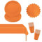 53PCS Papiergeschirr Orange Papier Geschirr Set Party Weihnachts Party Geschirr Set, Orange Tischdecke Rechteckig,Pappteller,Servietten,Pappbecher für Geburtstag,Hochzeiten,Weihnachten Dekoration