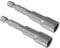 Cjueiom 2pcs 1/4 Quick-Change Hexagon Socket, 8mm Metric Nut Drivers Hex Shank Magnetic Nut Setter Driver Drill Bit Set, 65mm Length Nut Extractor Socket Set for Electric Screwdriver Handle Tools