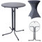 TRUTZHOLM Set aus Stehtisch klappbar Ø 80 cm in Anthrazit & passender Husse in Anthrazit Tischdecke bügelfrei, waschbar, pflegeleicht für Gastrotisch Partytisch Bistrotisch Indoor & Outdoor