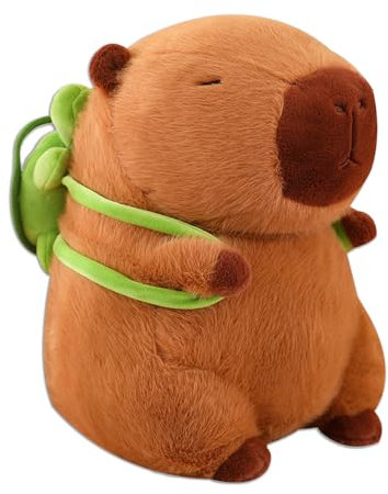 Yisscen Capybara Plüschspielzeug, 25 cm, Simulation Capybara aus Plüsch der Schildkröten, niedliches Capybara-Plüschtier, Capybara Plüschpuppen, Capybara, Geschenk, Kinder, Jungen, Mädchen