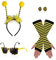 Sinwind Biene Kostüm, 6 Stück Bee Costume Kit, Faschingskostüme Biene, Bienenkostüm Erwachsene, Bee Headband, Bee Long Gloves, Brille Biene, Biene Ohrringe für Kinder Mädchen Karneval Kostüm (Biene)