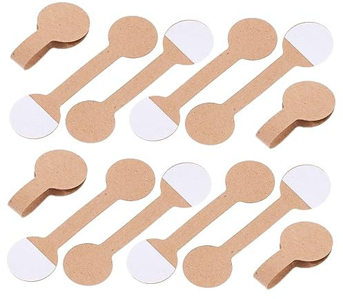 Operitacx 100stücke Hängeetiketten Aus Kraftpapier Runde Schmuckmarkierungsetiketten Selbstklebende Preisschilder Goldfarben Für Ringpreisanzeige Displayetiketten Zum Anbringen