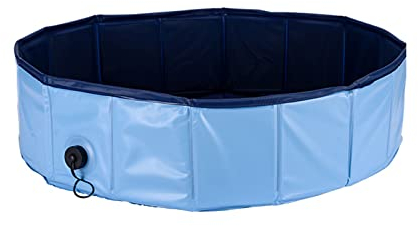 Haustierbadewanne, Katzen- und Hundebadewanne, Kleiner Hund, tragbar, faltbar, geeignet für drinnen und draußen (blau, 80 x 20 cm) elegant
