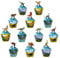 Dinosaur Cupcake Toppers Wrappers, 48 Pcs Jurassic Park Cupcake Toppers for Boys Girls Kids, Dino Cake Decorations for Dinosaur Themed Birthday Party, Baby Shower