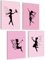 mojoliving Bilder Kinderzimmer jungen Baby Zimmer Poster Set Wandbilder Kinderzimmer mädchen Babyzimmer Deko Bilder für Baby Zimmer Dekoration (Elfe Fee Kontur)