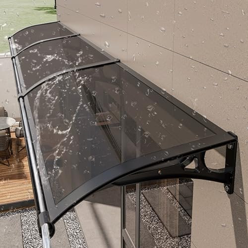 Moderno Tejadillo Cubierta Policarbonato Puerta Protección,Exterior Marquesinas For Puertas Y Ventanas,Aluminio Marquesina For Puerta De Entrada,Curvo Toldo Techo Protección UV,lluvia Nieve.
