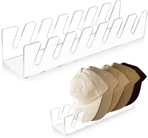 Cap Stand für Baseball Caps, Acryl Hut Organizer, Installationsfreies Cap Halter Aus Acryl, zur Präsentation von Baseballkappen, Kann Gespeichert Werden 7 Hüte Aufbewahren, Transparente
