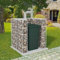 Rantry Gabion en maille en acier pour 1 poubelle 110 x 100 x 120 cm Meubles, Jardinière d'extérieur, gabion, pierre panier de clôture de jardin gabion