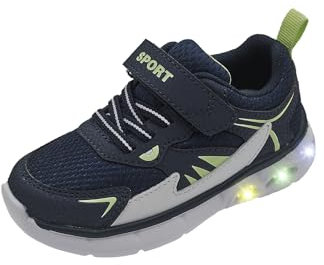 Chicco, Kinderschuhe mit Lichtern, Sneaker mit Bunten Lichtern in der Sohle, mit Elastischen Schnürsenkeln und Klettverschluss, Schuhe für Mädchen und Jungen, Italienisches Design