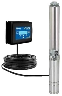 Pompa Sommersa per Pozzi Calpeda 4SDP4/9, 1 HP, 100 L/min, 6 bar, 230/400 V, Acciaio Inossidabile (V230+CAVO 35MT+INVERTER)