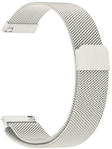 Vancle Metall Uhrenarmband 20mm Damen Herren, Edelstahl Schnellverschluss Smartwatch Ersatzarmband 20mm mit Magnetverschluss Quick Release Armbänder Smartwatch Zubehör für Frauen Männer