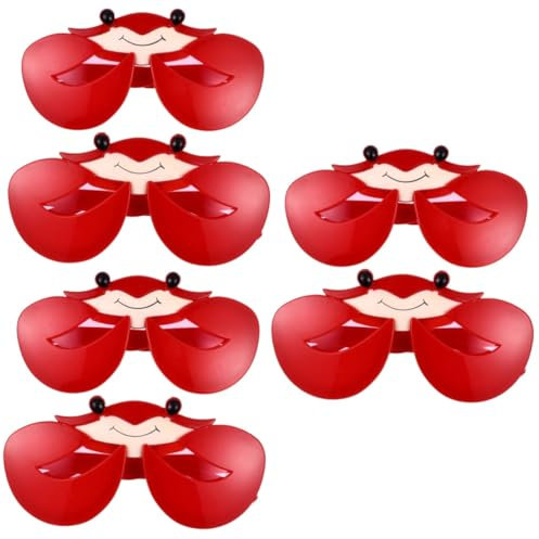Hoement 6 Pcs Lunettes De Lunettes De Luau Lunettes De De Costume Lunettes De De D'Été Gadget De Cuisine Lunettes Accessoires De
