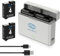 Anegine Osmo Action 4 3 Akku 1800mAh und Doppelte Aufladung USB LED Ladegerät Kit für DJI Osmo Action 4 / DJI Osmo Action 3 (2er-Pack)