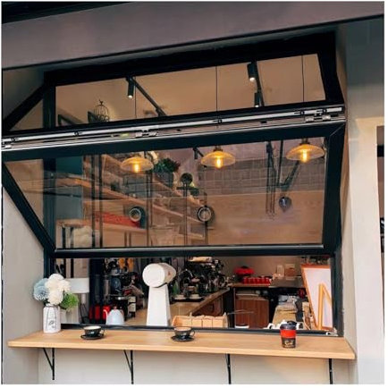 LVLDAWA Kellerfenster, Mobilheimfenster Aus Aluminiumlegierung, Bündig Montiertes Oberes Und Unteres Schiebefenster Für Die Dekoration Von Badezimmer Und Wohnzimmer(95x110cm)