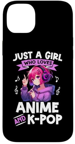 Just a Girl Who Loves Anime and K-Pop Anime Merch Japanese Case for iPhone 14 Plus