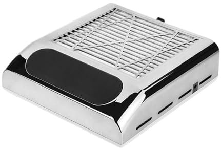 Aspirador UñAs, Aspirador de polvo for uñas de 180W, herramientas for máquinas de manicura, aspiradora de uñas de gran potencia con filtro de eliminación Adecuado Para El Hogar Y El SalóN De UñAs(Silv