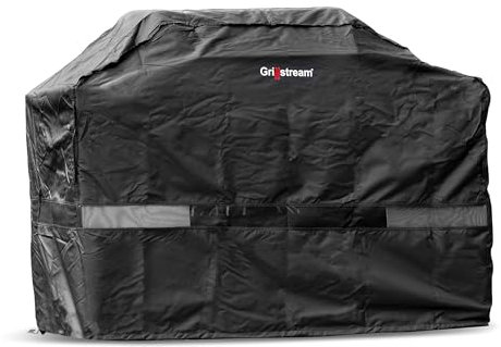 Grillstream 4-Burner Island Barbecue Cover, UV & Water Resistant, Breathable & Durable Material with Secure Buckles - Black (58 x 160 x 113 cm)