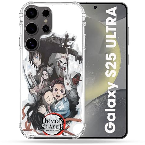Cokitec Schutzhülle für Samsung Galaxy S25 Ultra, Manga, Demon Slayer, Weiß