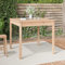 Myheimly Gartentisch, Garten Esstisch Holzrahmen, Holztisch Tisch für Outdoor, Terrassentisch Gartenmöbel, 82,5x82,5x76 cm Massivholz Kiefer
