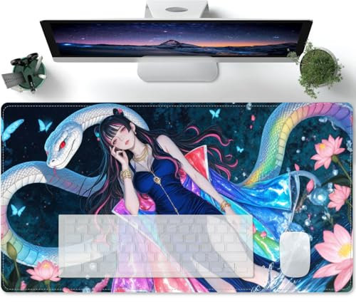 Mouse Mat Anime Girl XXXL Extra - Desk Pad Extended – Mice Mat Pad - Non-Slip Rubber Base – for Mouse and Keyboard 600x300x3mm