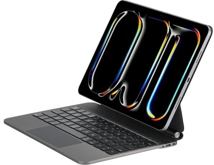 mobee Custodia Magic Keyboard per iPad Pro 11 (4a/3a/2a/1sta) Gen e iPad Air 11 (M3/M2, 2025/2024) e iPad Air 11 5a e 4a generazione, custodia con tastiera magnetica, trackpad multi-touch