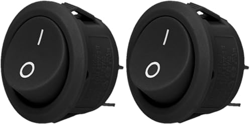 ORNO AE-13180 Interruptor Electronica Botón Redondo 230V (Negro) (Paquete de 2)