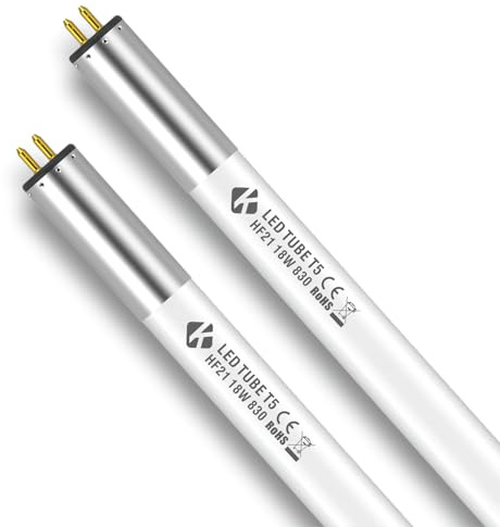 KENIU Led Röhre T5 Plug & Play 849mm 3000k 18w Ersatz & Kompatibilität mit EVG KVG Cfl Röhre t5 HE24w/HO39w,T5 led leuchtstoffröhre für Küchenbeleuchtung sofortiger Einstart / 2 Stück