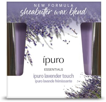 ipuro Essentials Duftkerze LAVENDER TOUCH 125 g - Duftkerze im Glas entspannend mit Lavendel & Zitrus Duft - 23h Brenndauer, langanhaltend - dekorative Raumduft Kerze für Wohnzimmer, Schlafzimmer