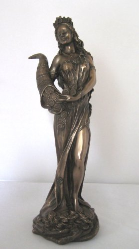 Veronese by Joh. Vogler GmbH Römische Göttin Fortuna mit Füllhorn bronziert Figur Glück Glückspiel