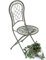 DanDiBo Gartenstuhl Metall Malega Patina 12185 Metallstuhl Stuhl Garten Vintage Eisen Nostalgie Eisenstuhl Antik