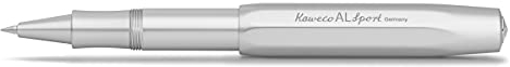Kaweco AL SPORT Rollerball Silver I Gel- / Kugelschreiber aus hochwertigem Aluminium mit Keramikkugel I Edler Kuli in Silber I 23 g Tintenroller mit 0.7 mm Mine I Seidenglänzender Gelroller 13 cm