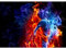 Runa Art Fototapete Feuer und Eis 352 x 250 cm Vlies Tapeten XXL Moderne Wandtapete Wohnzimmer Schlafzimmer Schwarz Blau Rot 9048011b