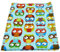 Stoff für Babybetten, 50 x 150 cm, süße bunte Eule, bedruckt, 100% Baumwolle, Stoff, Patchwork, Quilt, Nähstoff.
