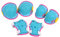 NILS Schonerset Protektoren Schutzausrüstung Inline Skates Rollschuhe Schüter Set Handgelenk-,Ellbogen-, Knieschoner H106 (Blau, M)