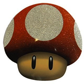 fat-catz-copy-catz Mario red power-up mushroom smooth iron on heat transfer clothes patch