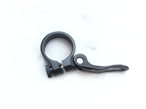 Alu Fahrrad Sattelklemme schnellspanner saddle clamp 31,8mm CarbonEnmy (Schwarz)