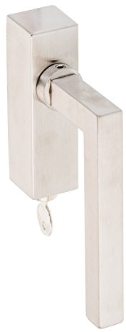 C & F Köhn Design GmbH & Co. KG Abschließbarer Fenstergriff | V2A Edelstahl matt | Stiftlänge 35 mm + 43 mm | Square Min