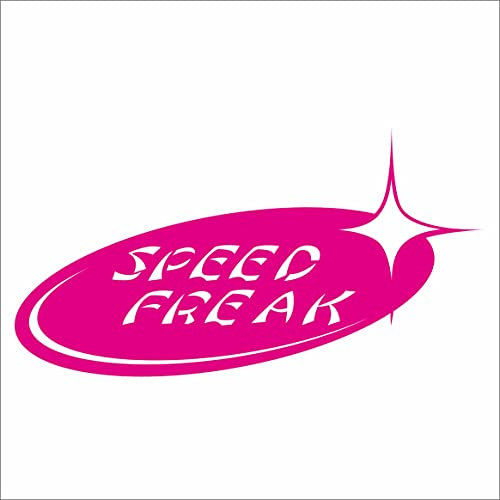 JINTORA Adesivo per Auto - Speed Freak - 190mm x101mm - JDM - Die cut - Pink - Personalizzazione - Lunotto Posteriore - Motocicletta - Laptop