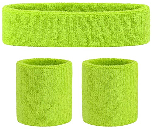ONUPGO Schweißband Set Sportstirnband Handgelenk gestreifte Schweißbänder Frottee Sporttraining Basketball-Armband Stirnbänder Feuchtigkeitstransport Schweiß absorbierendes Stirnband