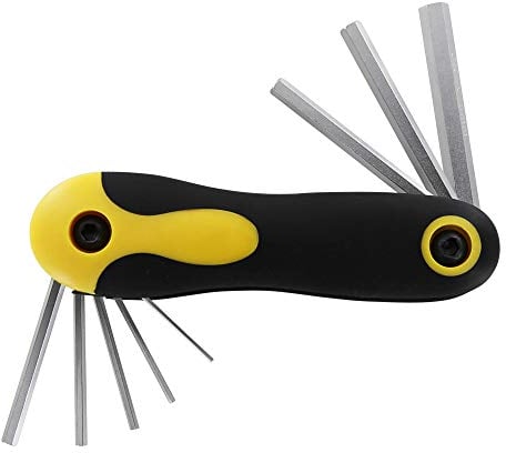 Klappbar Sechskant-Stiftschlüssel Set 8tgl. 1,5 mm bis 8 mm Innensechskant Winkelschraubendreher-Set Chrom-Vanadium stabil & handlich