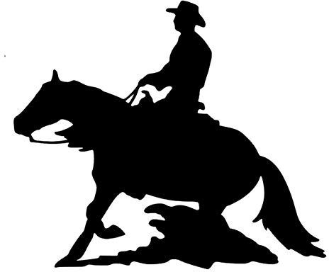 Aufkleber Westernpferd Reining